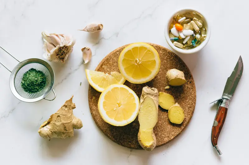 gingembre, citron, miel